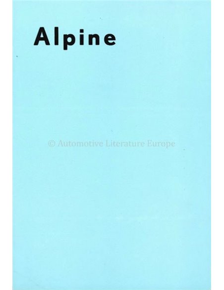 1966 ALPINE A110 BROCHURE FRENCH