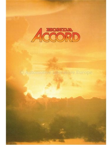 1983 HONDA ACCORD BROCHURE NEDERLANDS