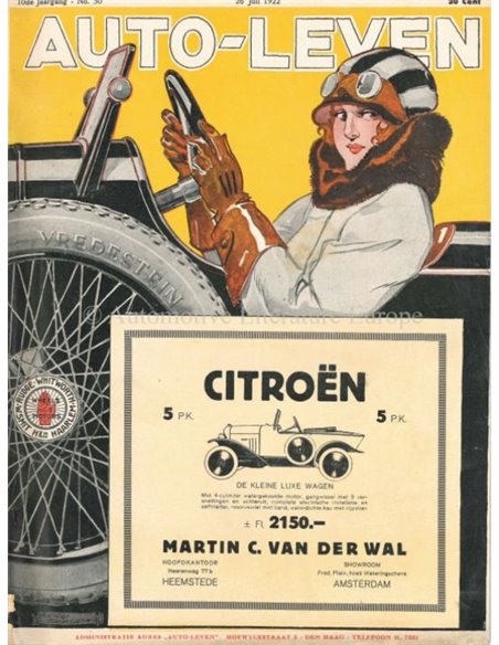 1922 AUTO-LEVEN MAGAZINE 30 DUTCH