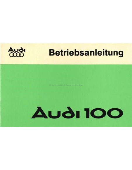1975 AUDI 100 OWNERS MANUAL HANDBOOK GERMAN