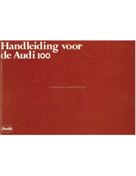 1981 AUDI 100 OWNERS MANUAL HANDBOOK DUTCH