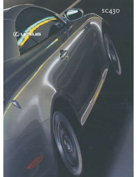 2001 LEXUS SC430 BROCHURE DUITS