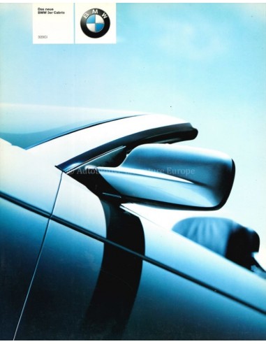 2000 BMW 3 SERIE CABRIO BROCHURE DUITS