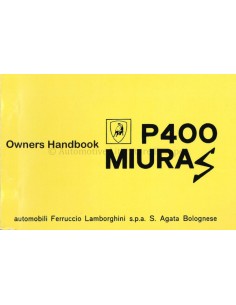 1968 LAMBORGHINI MIURA P400 S INSTRUCTIEBOEKJE ITALIAANS