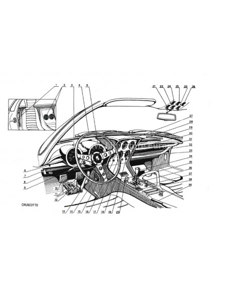1968 LAMBORGHINI MIURA P400 S BETRIEBSANLEITUNG ITALIENISCH