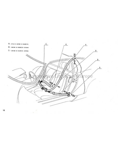 1968 LAMBORGHINI MIURA P400 S INSTRUCTIEBOEKJE ITALIAANS