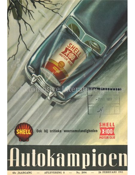 1951 AUTOKAMPIOEN MAGAZIN 8 NIEDERLÄNDISCH