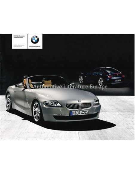 2008 BMW Z4 ROADSTER & COUPE BROCHURE DUITS