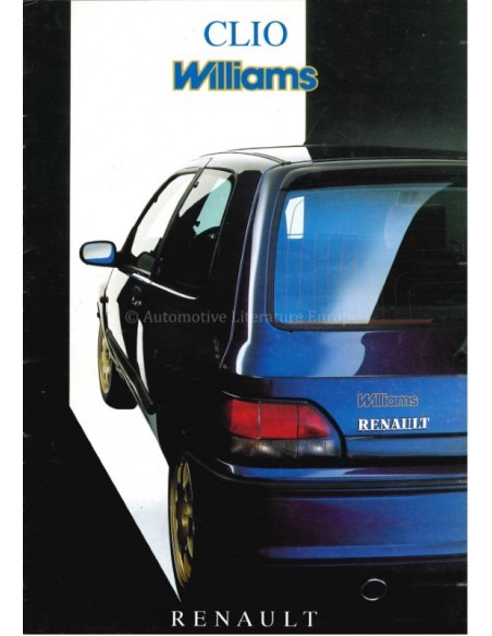 1995 RENAULT CLIO WILLIAMS PROSPEKT NIEDERLÄNDISCH