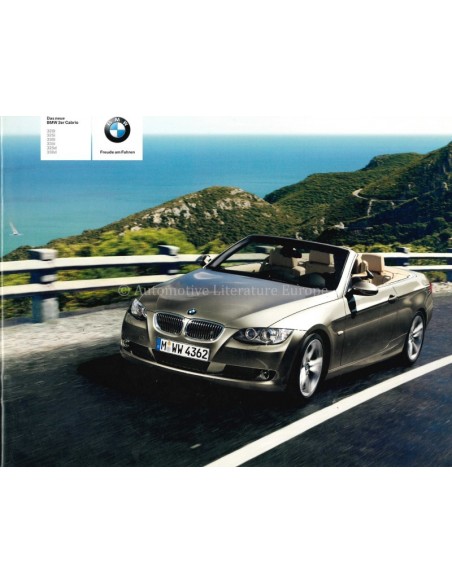 2007 BMW 3 SERIE CABRIOLET BROCHURE DUITS