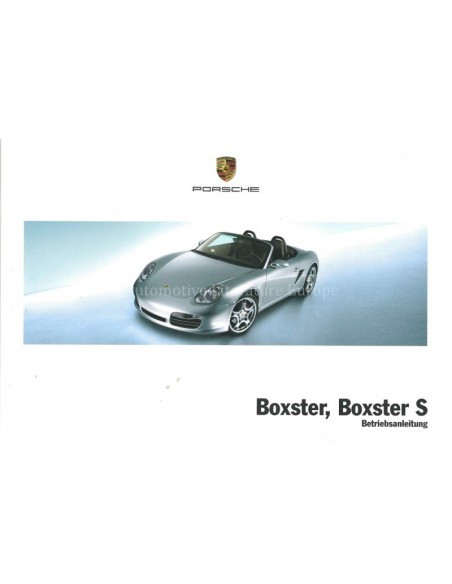 2006 PORSCHE BOXSTER & S OWNERS MANUAL GERMAN