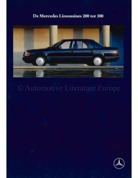 1989 MERCEDES BENZ E KLASSE SEDAN BROCHURE NEDERLANDS