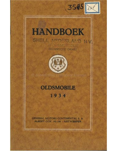 1934 OLDSMOBILE BETRIEBSANLEITUNG NIEDERLÄNDISCH