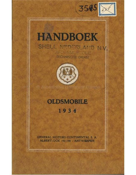 1934 OLDSMOBILE INSTRUCTIEBOEKJE NEDERLANDS