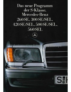 1985 MERCEDES BENZ S KLASSE PROSPEKT NIEDERLÄNDISCH