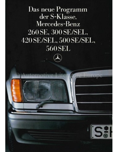 1985 MERCEDES BENZ S KLASSE BROCHURE NEDERLANDS