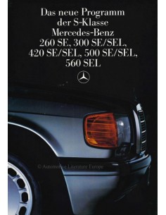 1985 MERCEDES BENZ S KLASSE PROSPEKT DEUTSCH