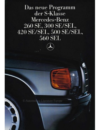 1985 MERCEDES BENZ S CLASS BROCHURE GERMAN
