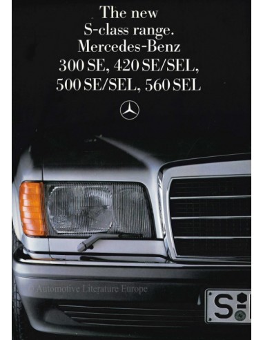 1985 MERCEDES BENZ S KLASSE PROSPEKT ENGLISCH