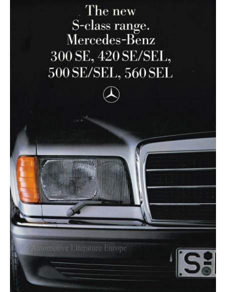 1985 MERCEDES BENZ S KLASSE BROCHURE ENGELS