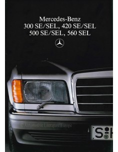 1985 MERCEDES BENZ S KLASSE PROSPEKT ITALIENISCH