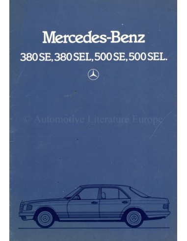 1985 MERCEDES BENZ S CLASS BROCHURE GERMAN