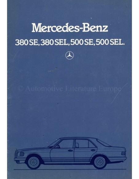 1985 MERCEDES BENZ S CLASS BROCHURE GERMAN