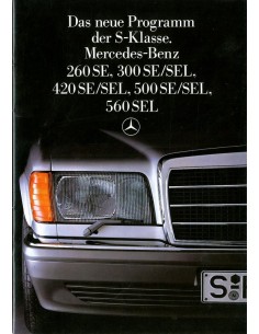 1985 MERCEDES BENZ S KLASSE BROCHURE DUITS