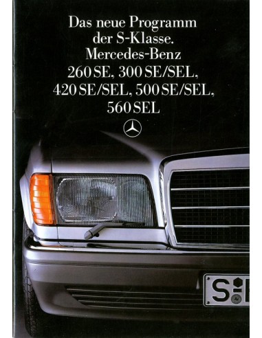 1985 MERCEDES BENZ S KLASSE BROCHURE DUITS