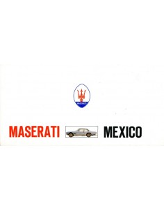 1970 MASERATI MEXICO BROCHURE