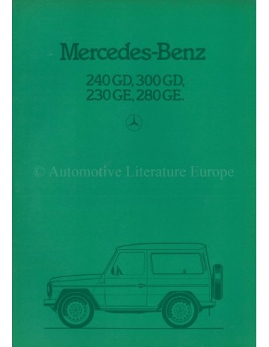 1983 MERCEDES BENZ G CLASS BROCHURE FRENCH