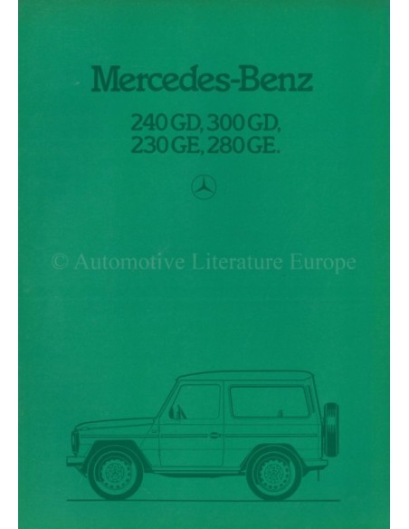 1983 MERCEDES BENZ G KLASSE PROSPEKT FRANZÖSISCH