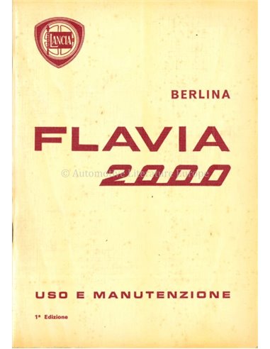 1971 LANCIA FLAVIA 2000 BERLINA INSTRUCTIEBOEKJE ITALIAANS