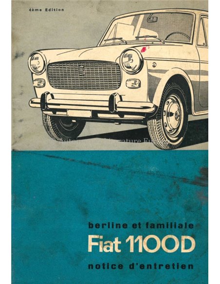 1965 FIAT 1100D OWNERS MANUAL ITALIAN