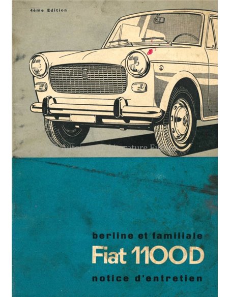 1965 FIAT 1100D INSTRUCTIEBOEKJE ITALIAANS