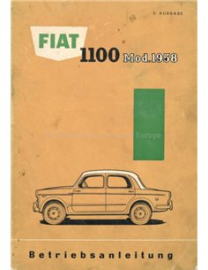 1958 FIAT 1100 OWNERS MANUAL GERMAN