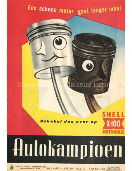 1952 AUTOKAMPIOEN MAGAZIN 10 NIEDERLÄNDISCH