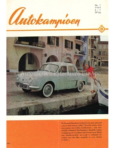 1960 AUTOKAMPIOEN MAGAZIN 1 NIEDERLÄNDISCH