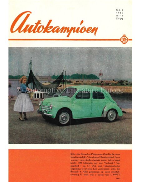 1960 AUTOKAMPIOEN MAGAZIN 3 NIEDERLÄNDISCH