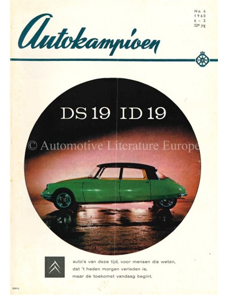 1960 AUTOKAMPIOEN MAGAZIN 6 NIEDERLÄNDISCH