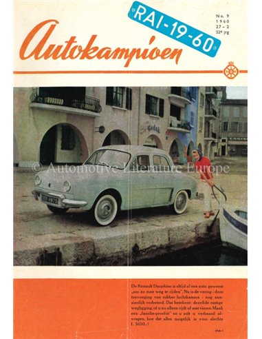 1960 AUTOKAMPIOEN MAGAZINE 9 NEDERLANDS