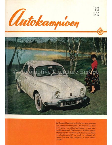 1960 AUTOKAMPIOEN MAGAZINE 15 NEDERLANDS