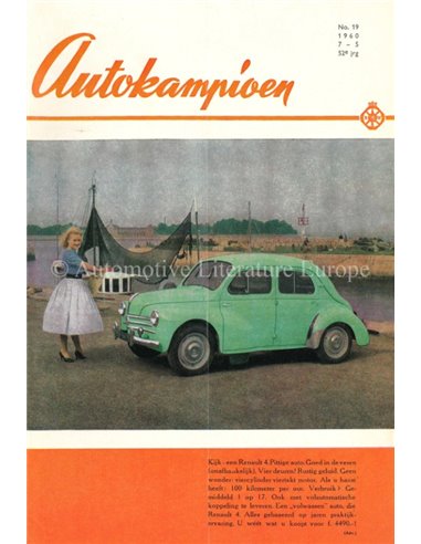 1960 AUTOKAMPIOEN MAGAZIN 19 NIEDERLÄNDISCH