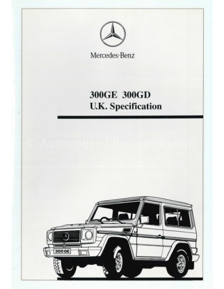 1991 MERCEDES BENZ G KLASSE PROSPEKT ENGLISCH