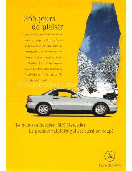 1996 MERCEDES BENZ SLK BROCHURE FRANS