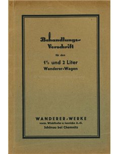 1927 WANDERER INSTRUCTIEBOEKJE DUITS