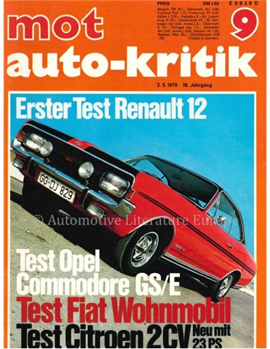1970 MOT MAGAZINE 9 GERMAN