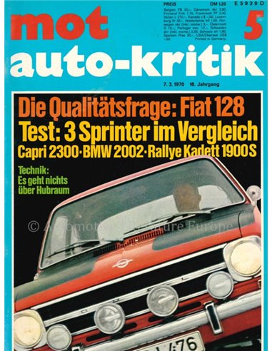 1970 MOT MAGAZINE 5 GERMAN
