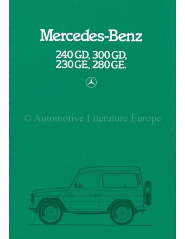 1982 MERCEDES BENZ G KLASSE BROCHURE NEDERLANDS