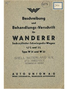 1933 WANDERER OWNERS MANUAL GERMAN